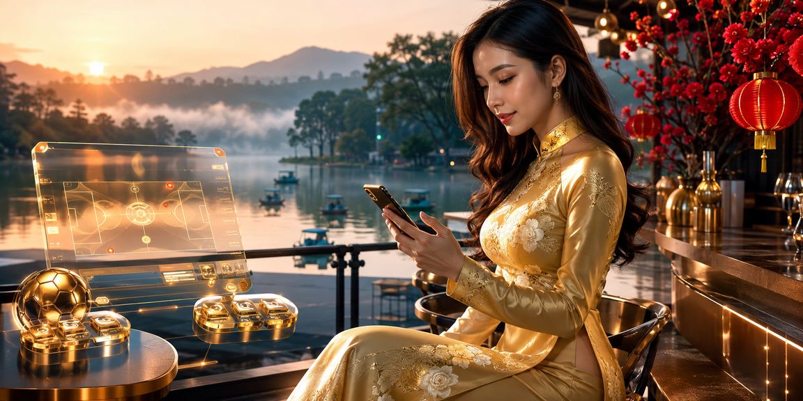 Người dùng Đà Lạt xem casino mobile trong bối cảnh áo dài Việt Nam