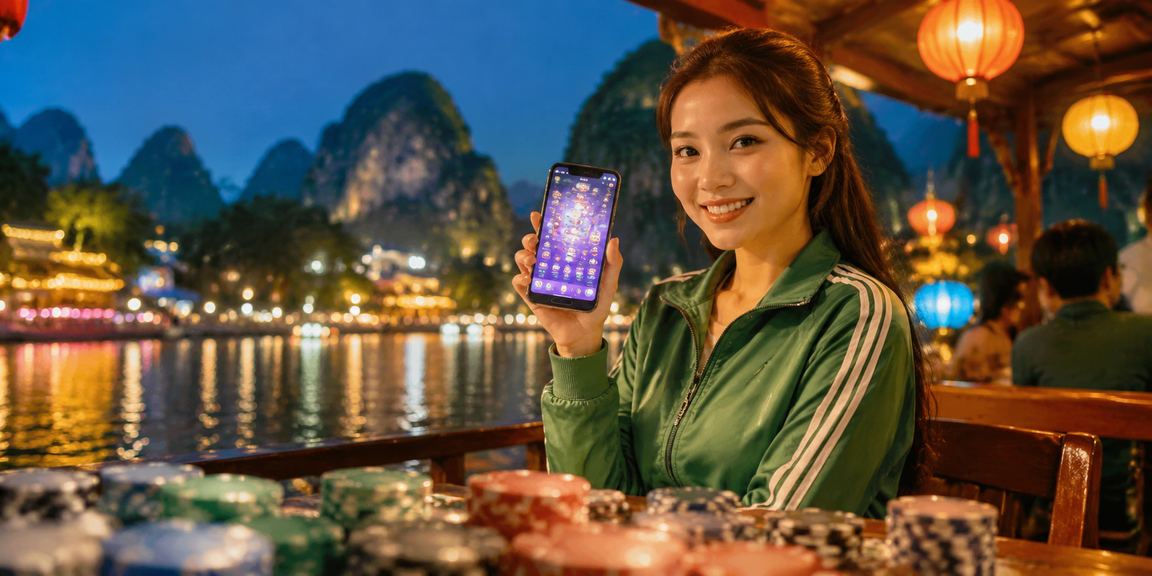 Người dùng Ninh Bình xem casino mobile trong không khí chợ đêm