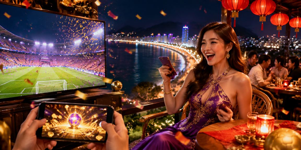 Chợ đêm Quy Nhơn với không khí giải trí trực tuyến trên di động